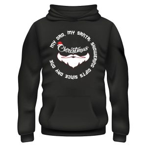 My Dad My Santa Hoodie- Black