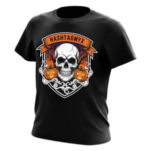 Halloween Skull Tee - Black