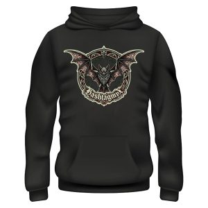 Gothic Bat Graphic Hoodie Black– Answer the Call of the Night