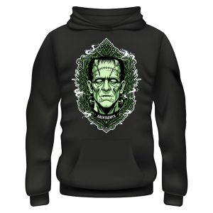 Frankenstein’s Monster Graphic Hoodie Black– Electrify Your Halloween