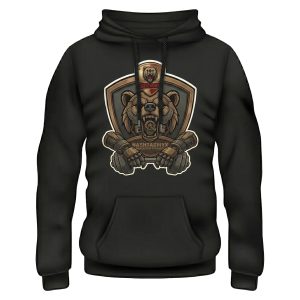 HashtagmyX 8 Powered by Strength Bear Hoodie – Black